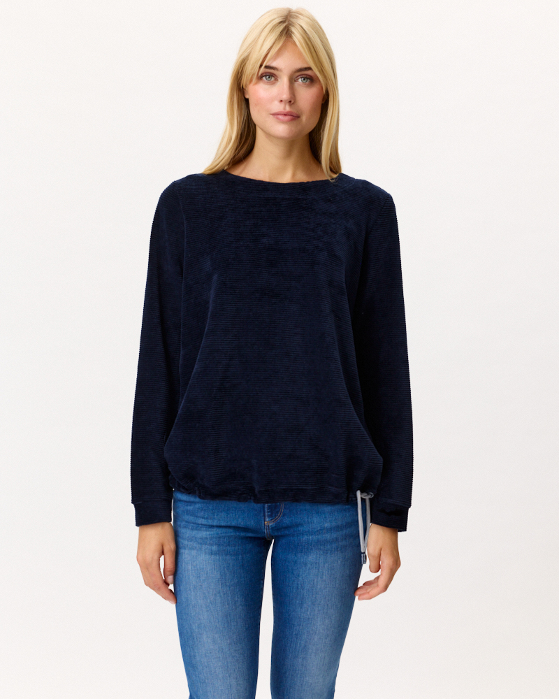 SWEATSHIRT AUS SAMTCORD