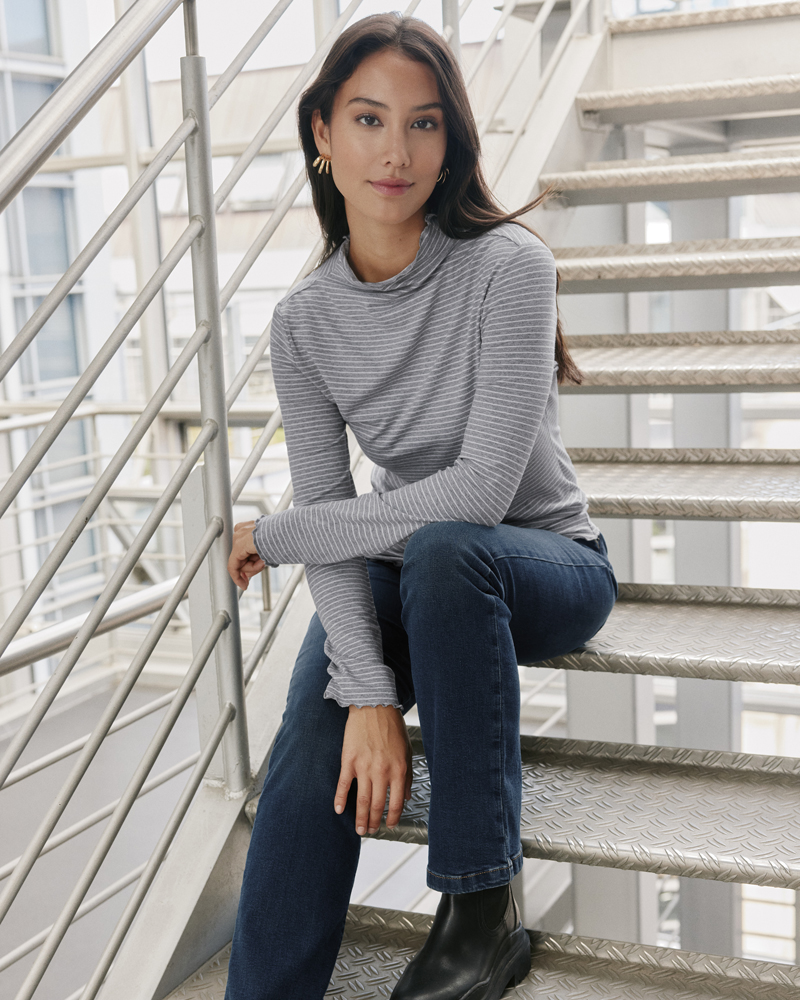 Streifen-Langarmshirt