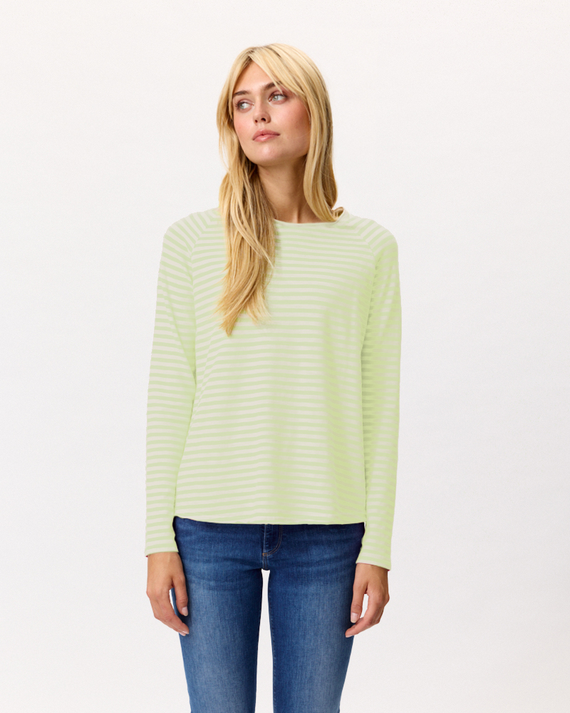 FLAMMGARN-RINGELSHIRT AUS JERSEY