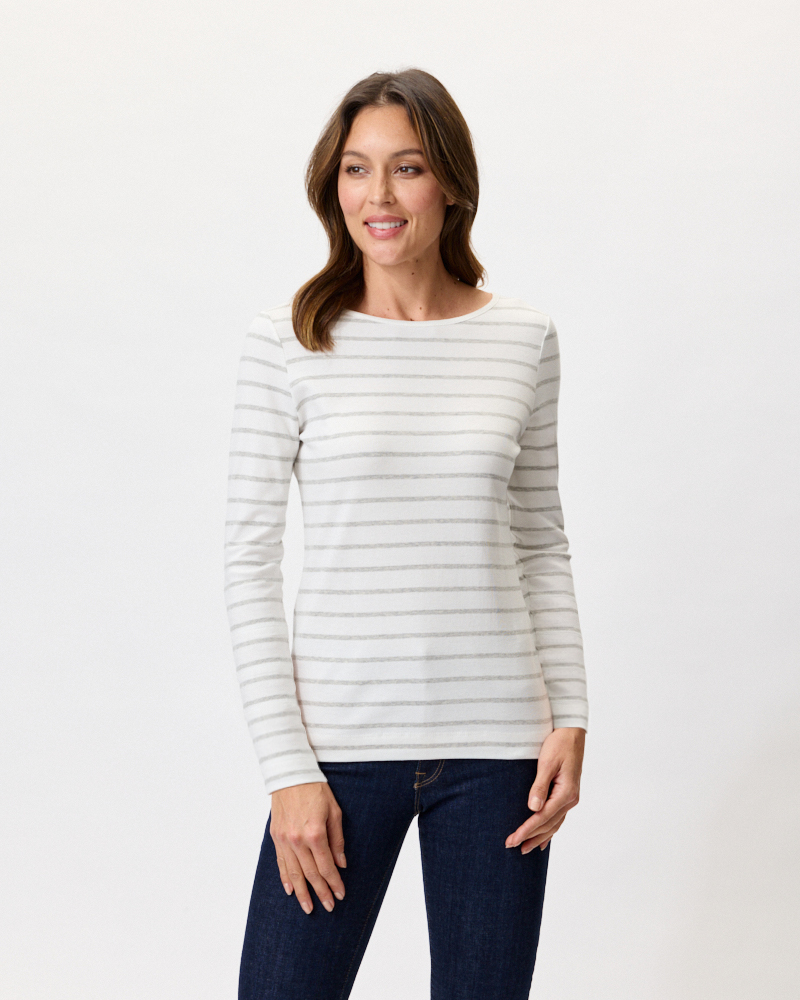 TAILLIERTES RINGELSHIRT 