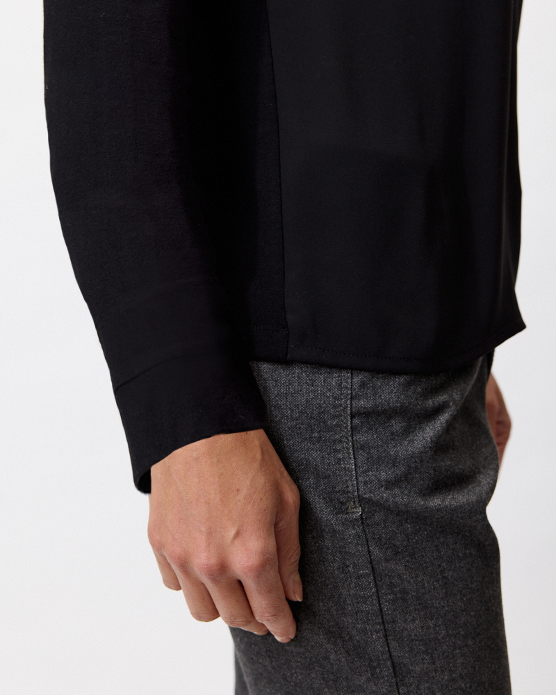 SHIRT IM MATERIALMIX