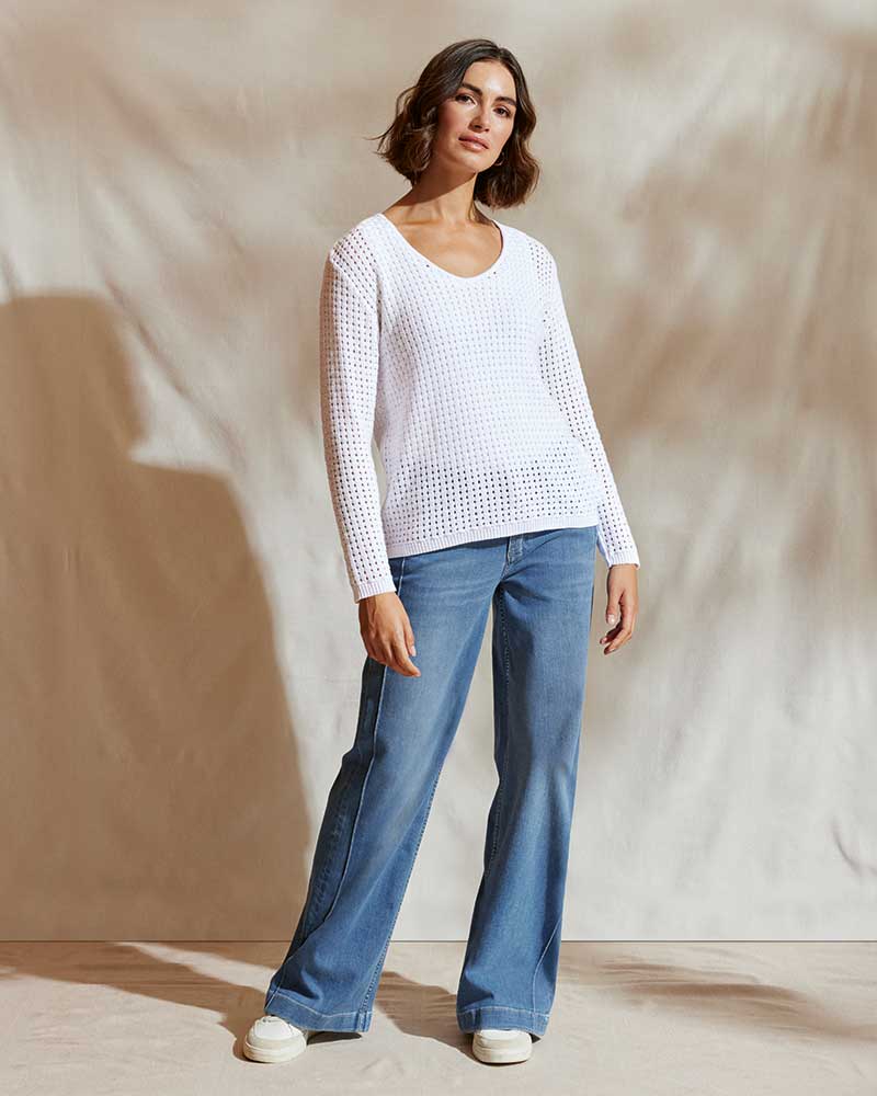 BEQUEMER LOCHMUSTER-PULLI