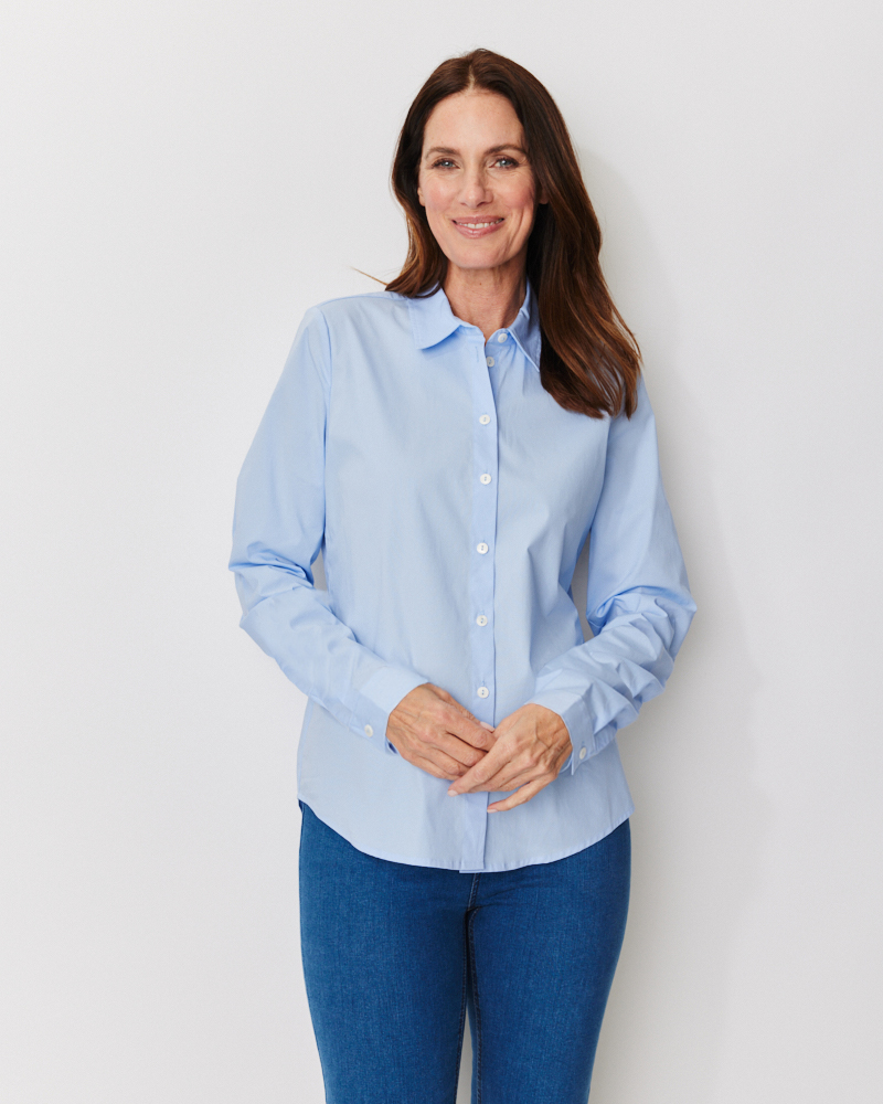 Basic-Bluse aus Baumwolle