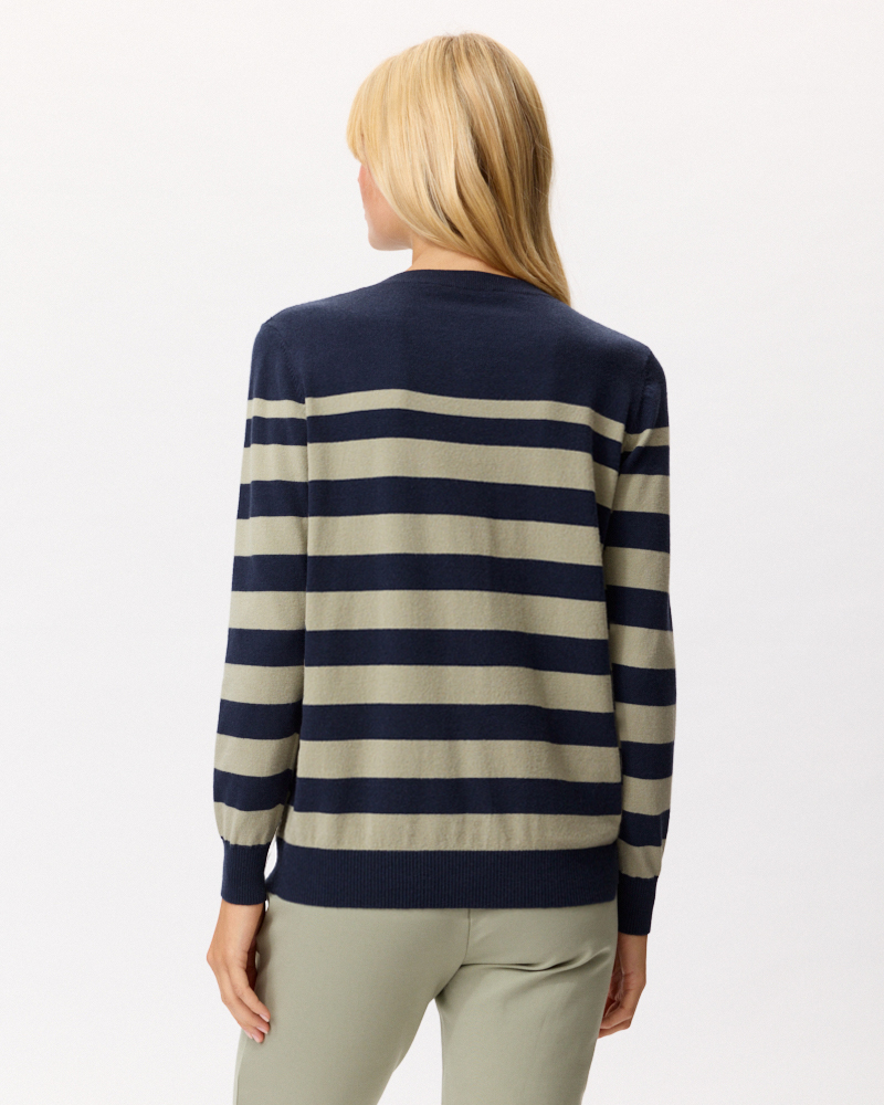 BLOCKSTREIFEN-STRICKJACKE