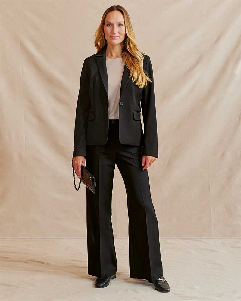 KNITTERARME ANZUGHOSE N