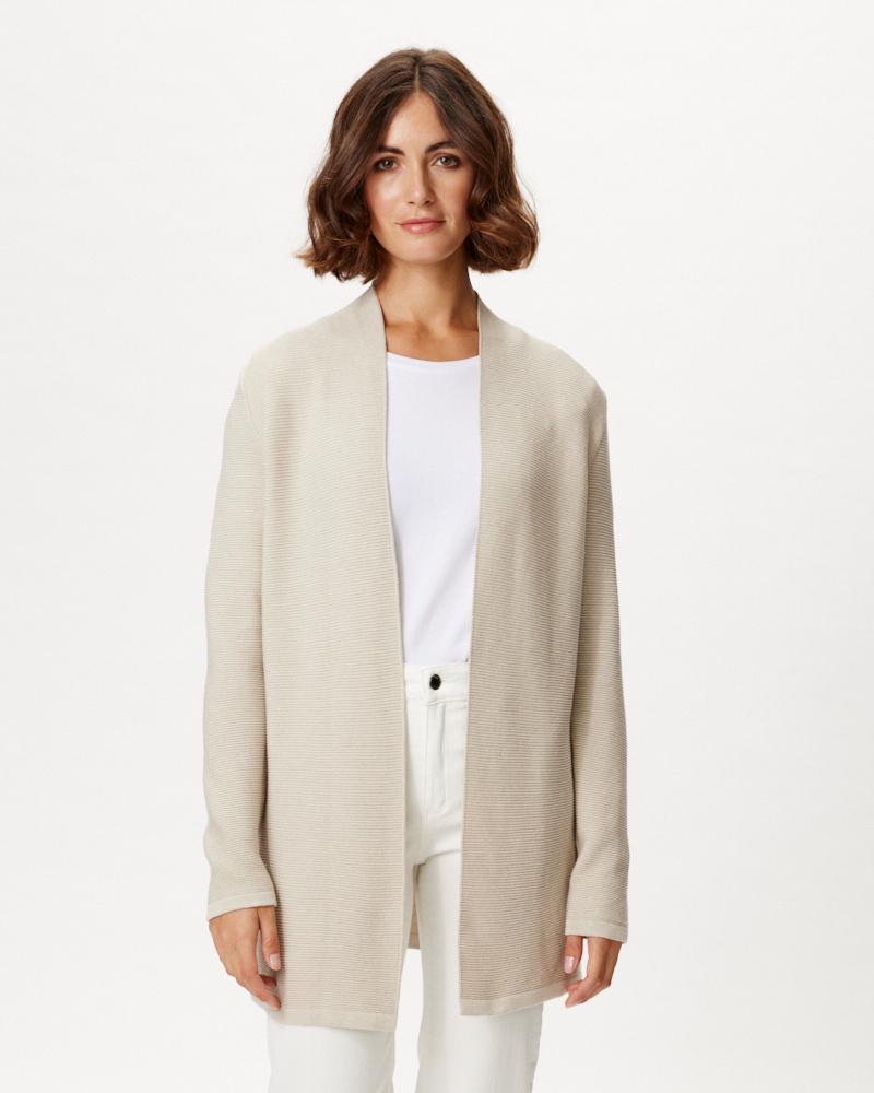 LANGE STRICKJACKE IN ZWEI FARBEN