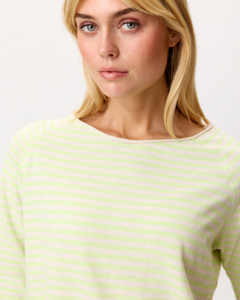 FLAMMGARN-RINGELSHIRT AUS JERSEY