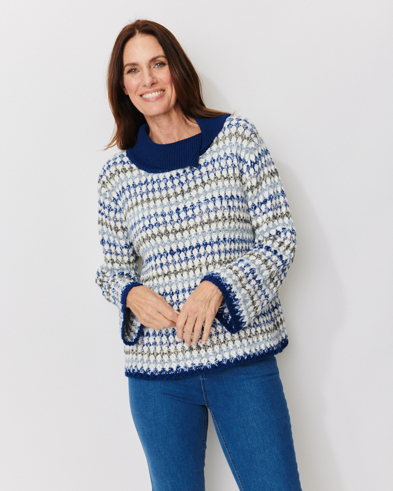Multicolor Grobstrick-Pulli von SER