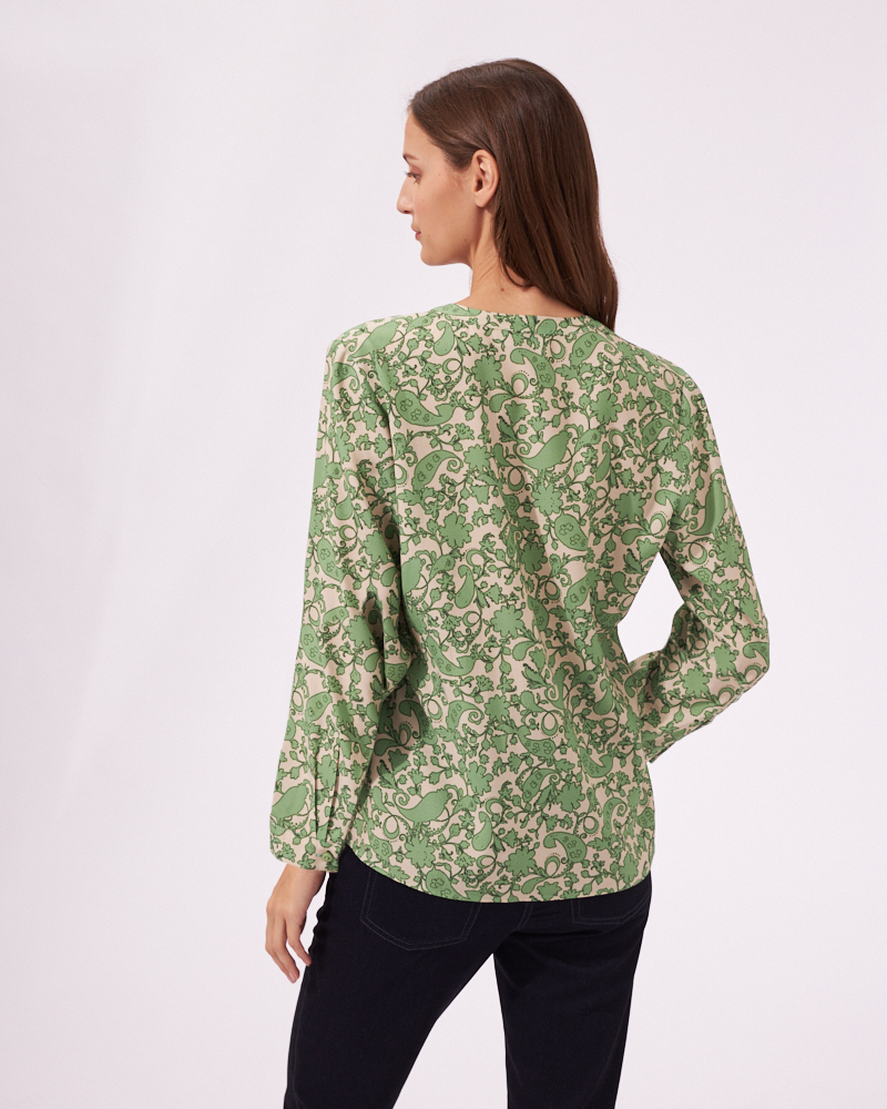 TUNIKABLUSE AUS VISKOSE