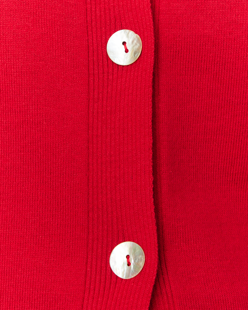 Lange Basic-Strickjacke