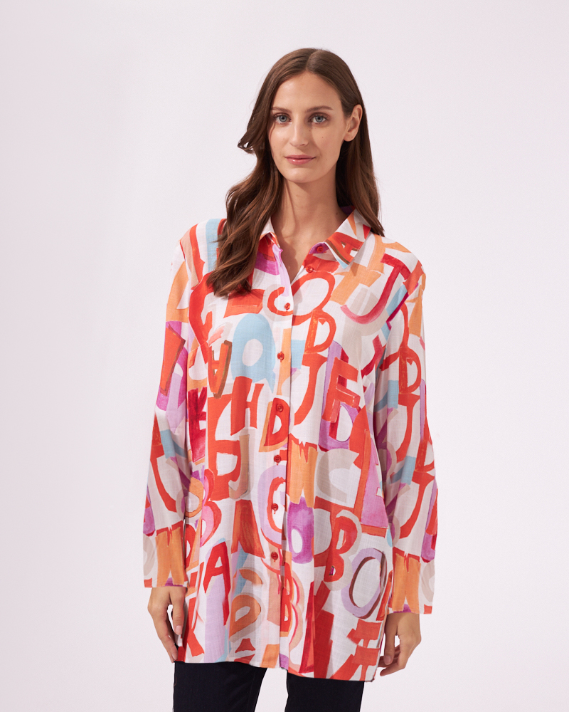 LONGBLUSE AUS VISKOSE