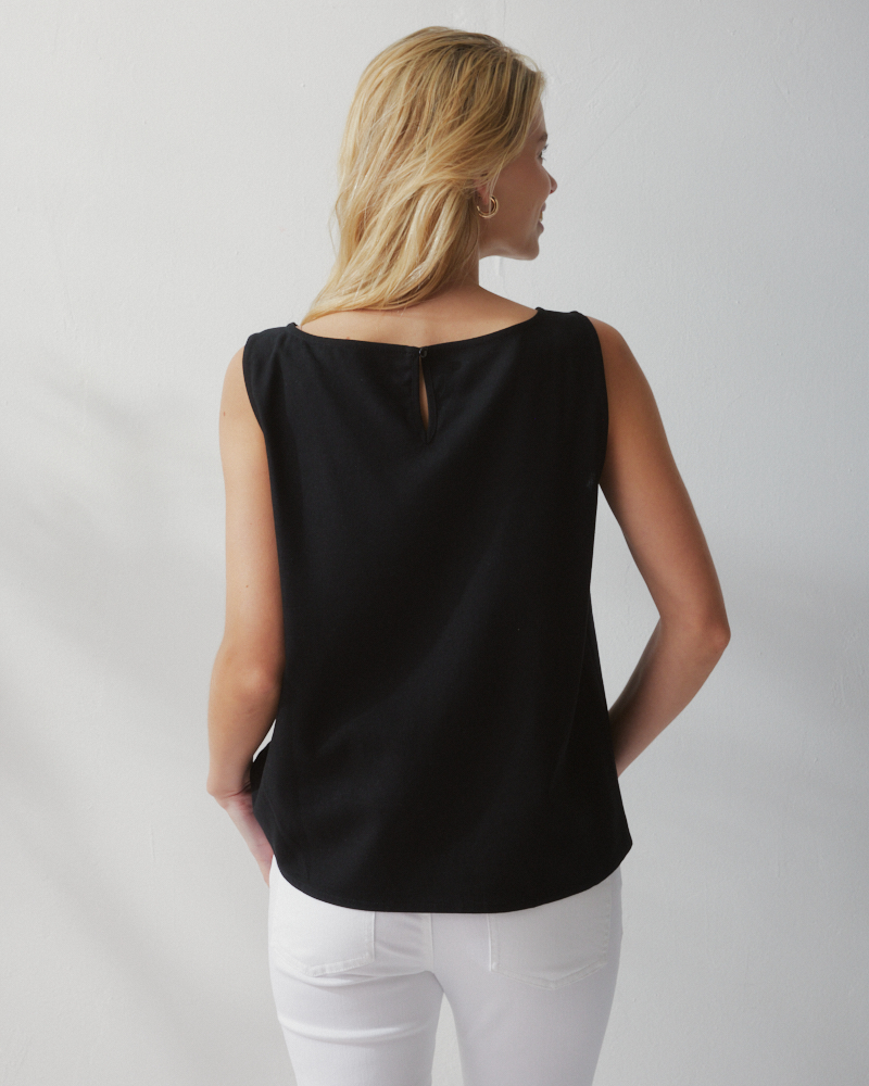 EDLES TOP AUS LEINEN-MIX