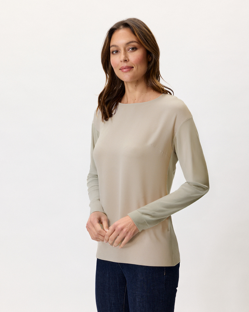 SHIRT IM MATERIALMIX