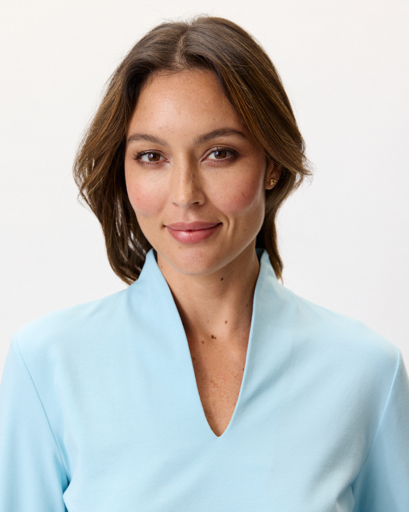 JERSEYSHIRT MIT KELCHKRAGEN