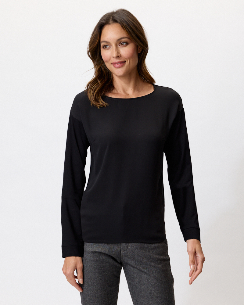 SHIRT IM MATERIALMIX