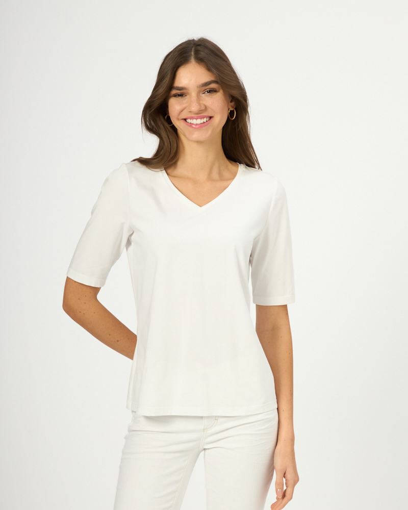 HALBARM-SHIRT MIT V-AUSSCHNITT