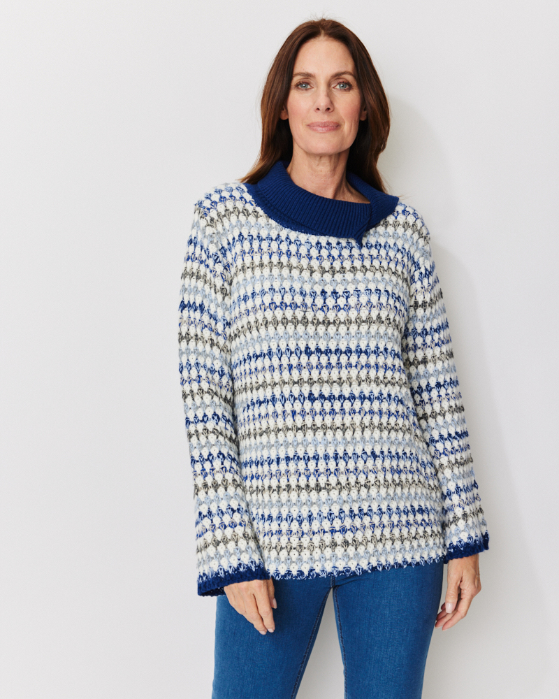 Multicolor Grobstrick-Pulli von SER