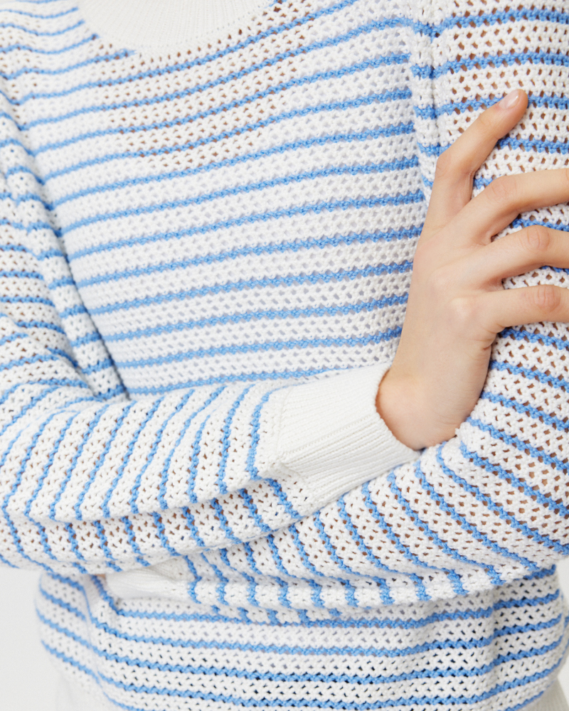 STREIFEN-PULLI MIT AJOURMUSTER