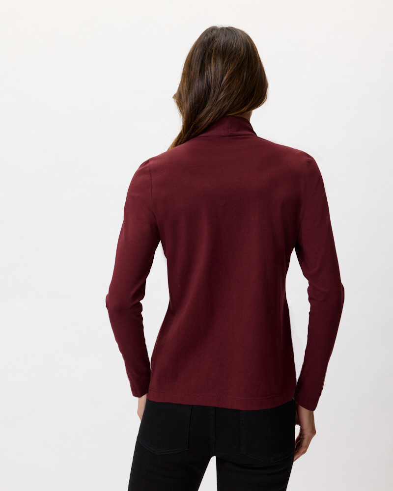 JERSEYSHIRT MIT KELCHKRAGEN