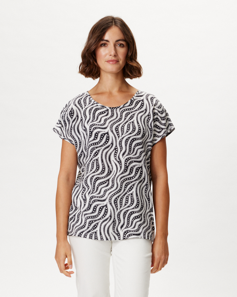 BLUSENSHIRT AUS VISKOSE