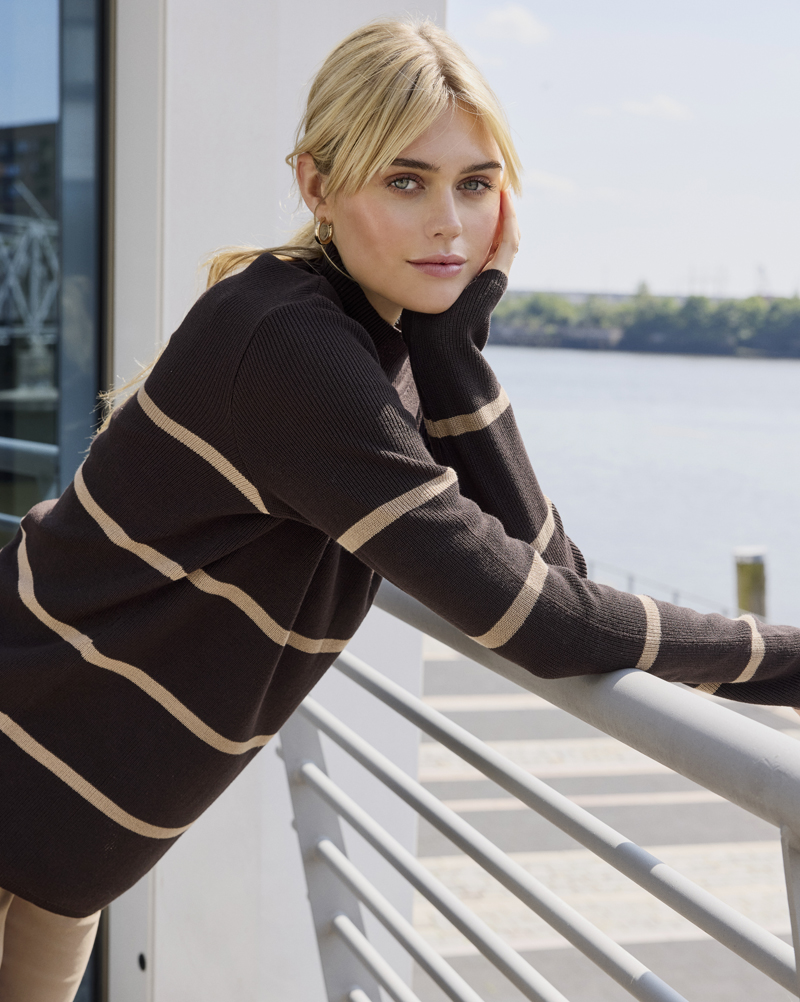 BLOCKSTEIFEN-FEINSTRICK-PULLI