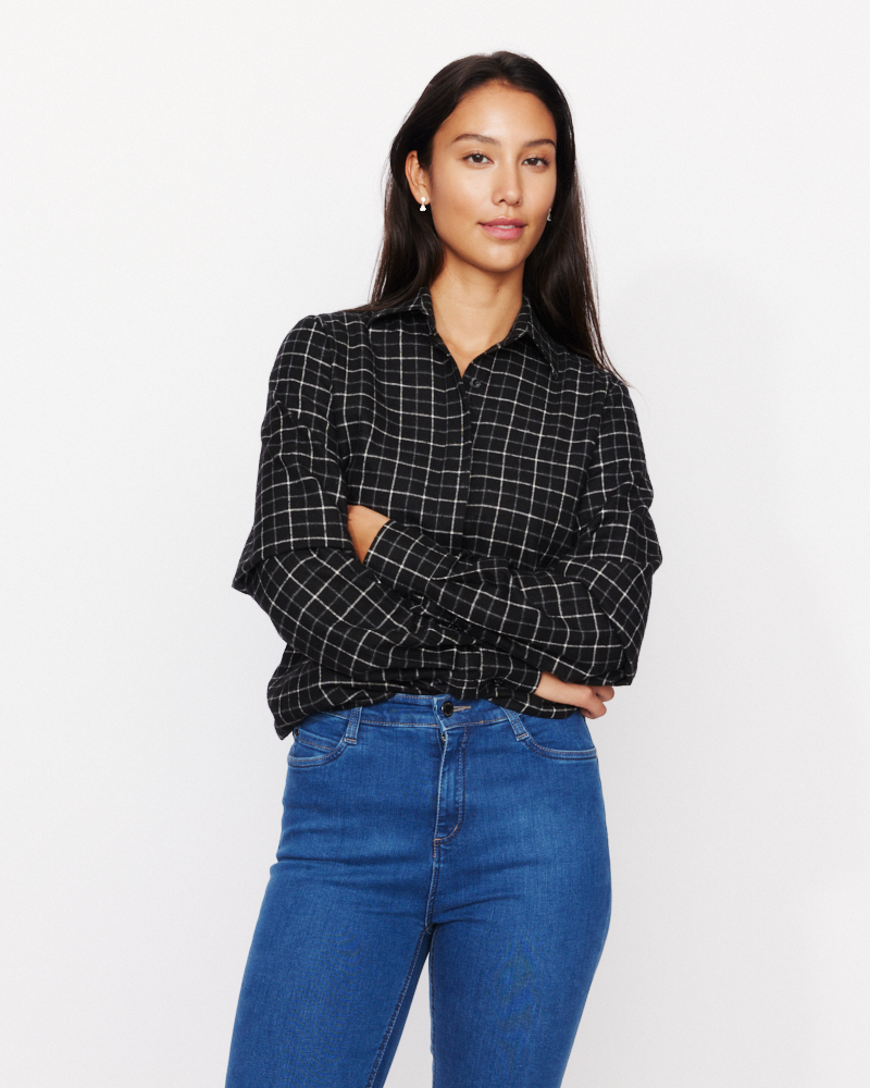 Flanell-Bluse aus Baumwolle