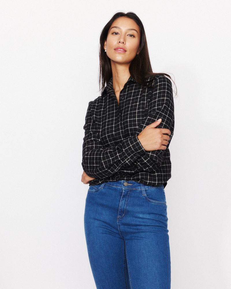 Flanell-Bluse aus Baumwolle