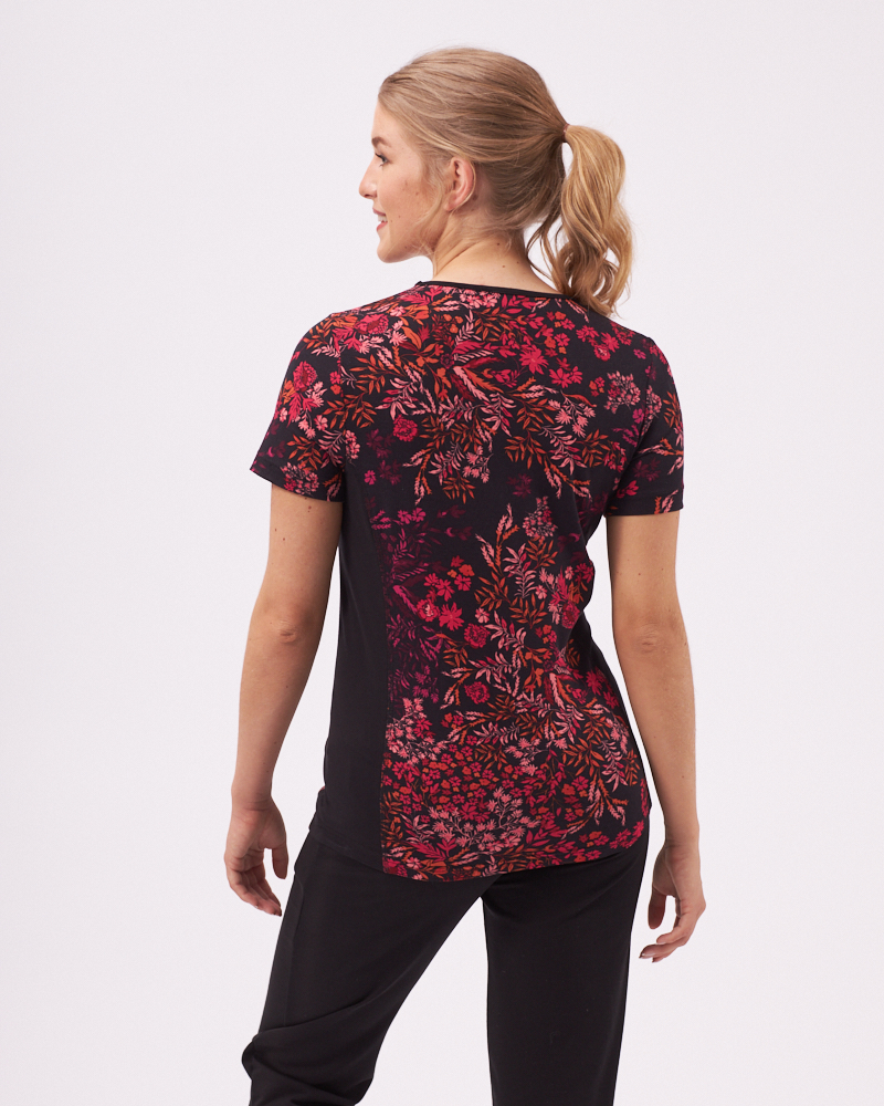 SPORTSHIRT MIT BLUMENDRUCK