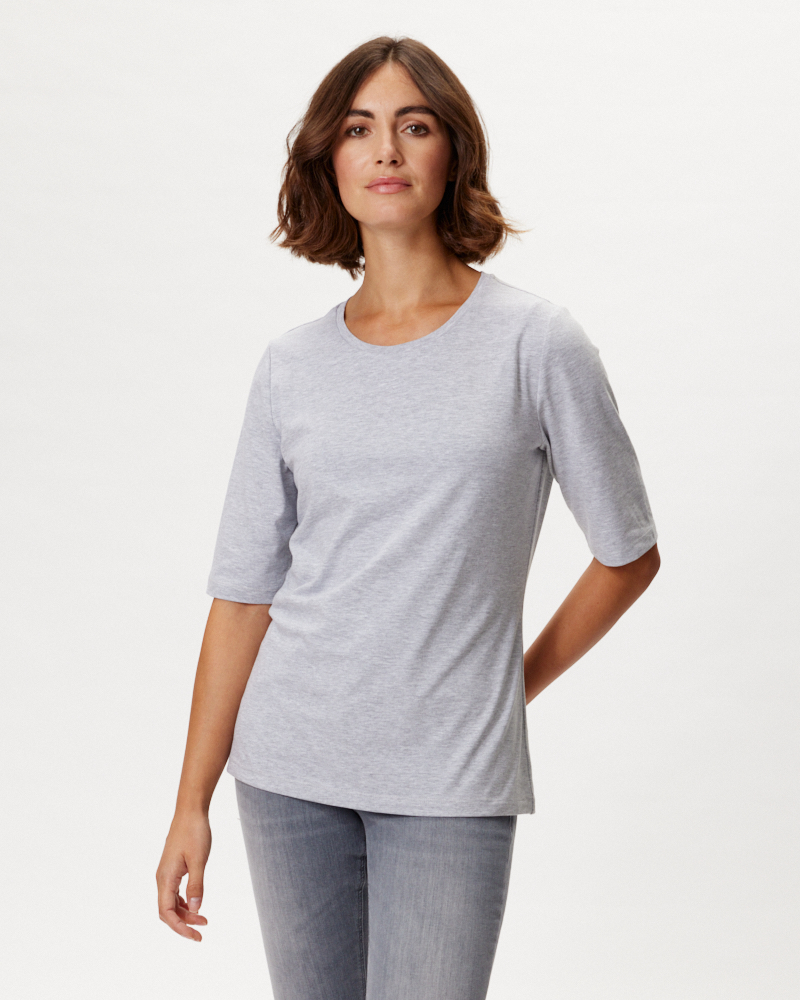 Basic-Shirt mit Rundhals-Ausschnitt