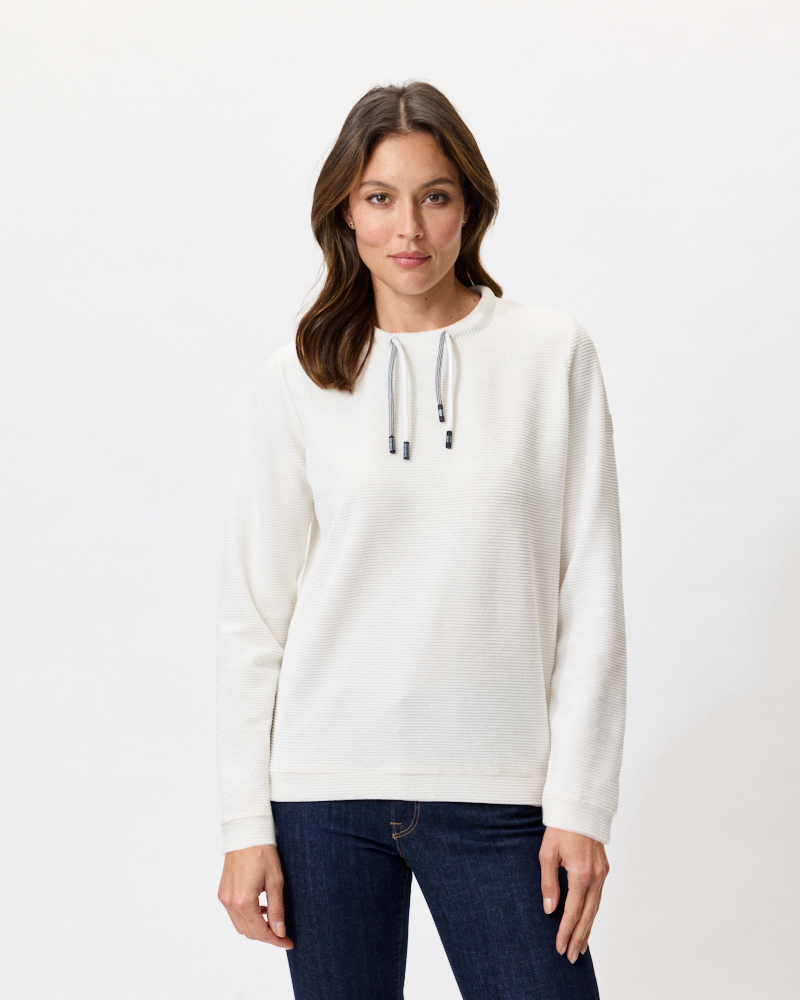 SWEATSHIRT AUS SAMTCORD