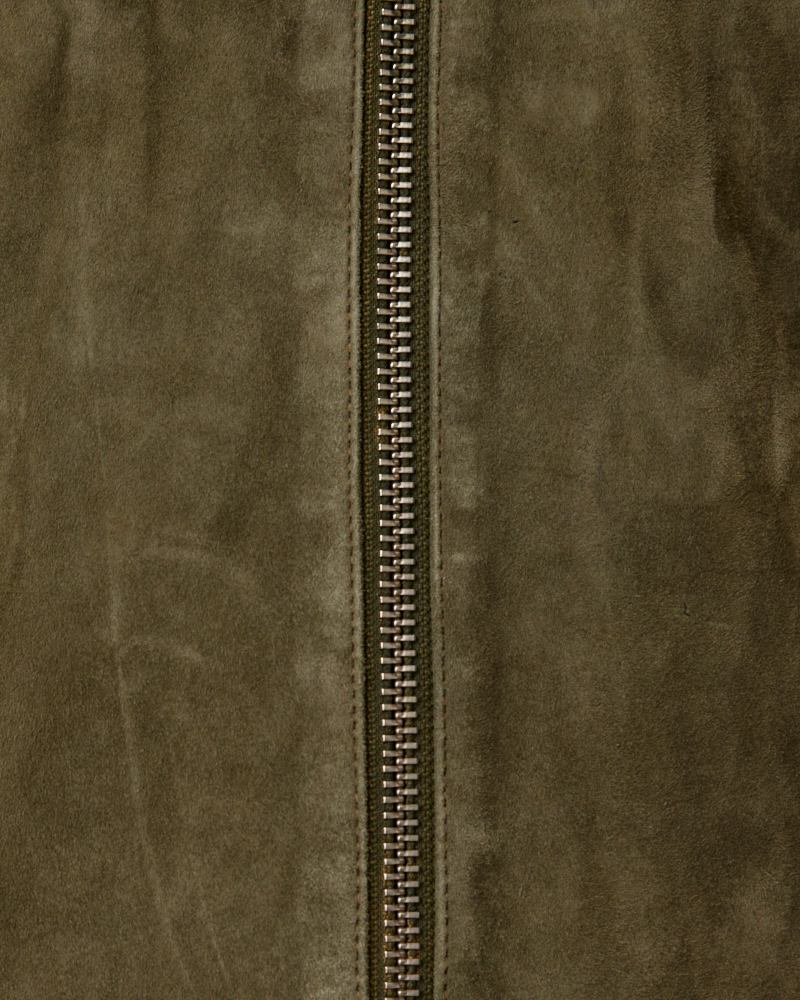 LEDERJACKE MIT ABNEHMBAREM KRAGEN