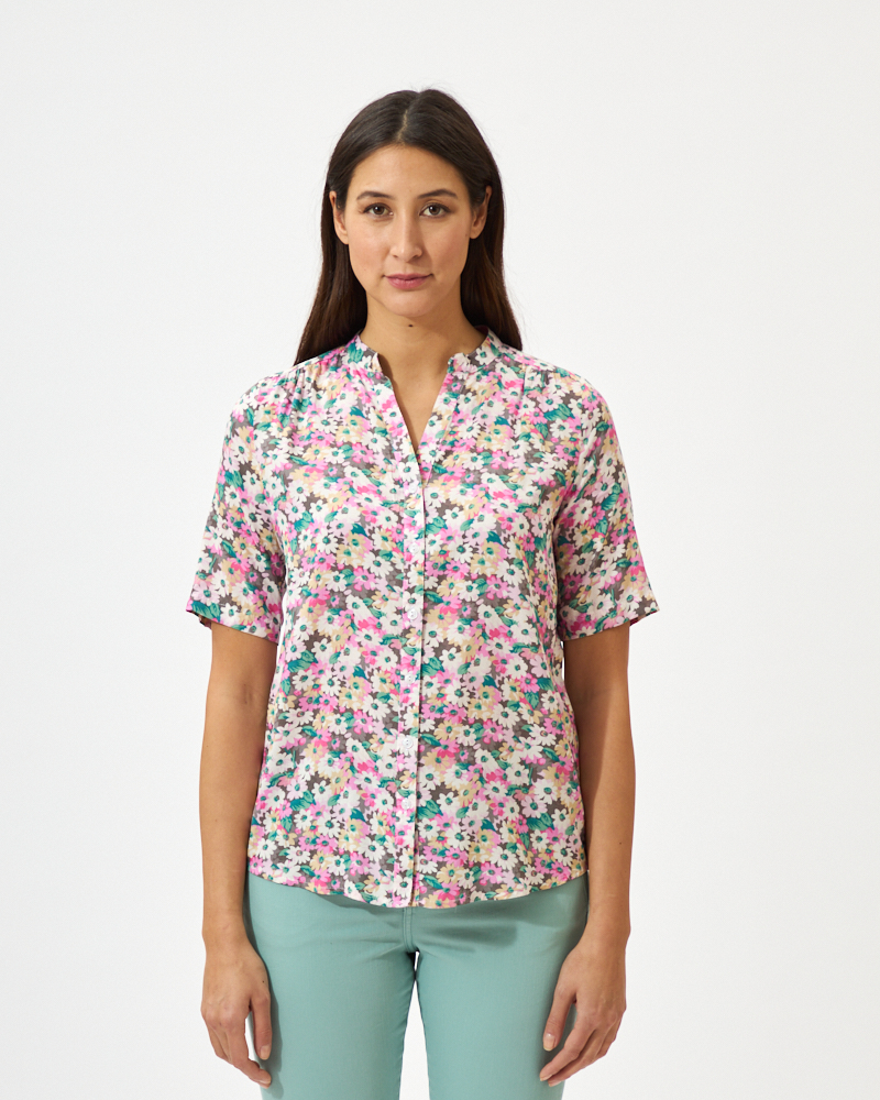 FLORALE VISKOSEBLUSE