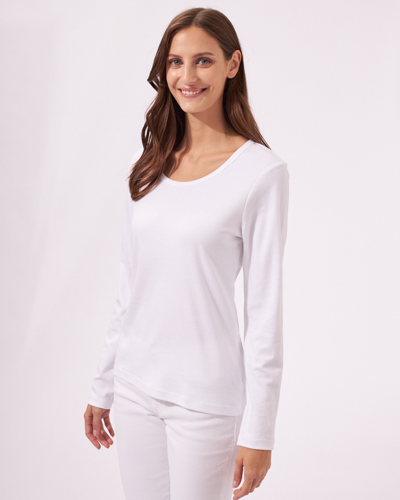 BASIC-LANGARMSHIRT AUS BAUMWOLLE