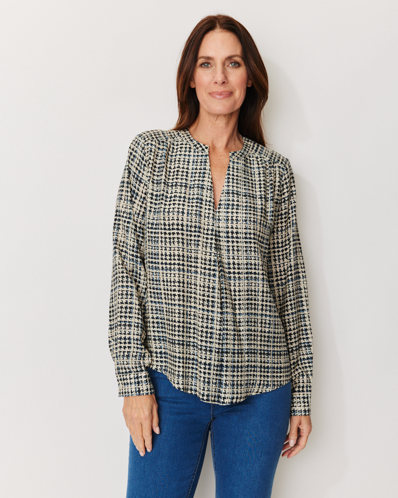 Gemusterte Viskosebluse