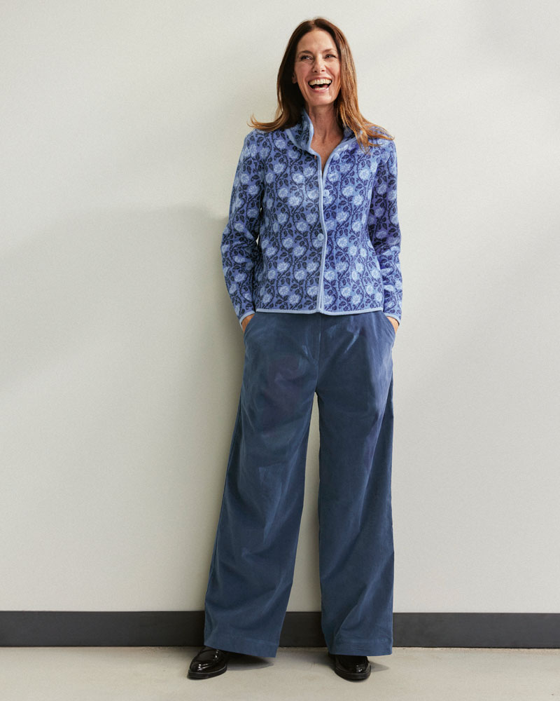 Exklusive Jacquard-Strickjacke
