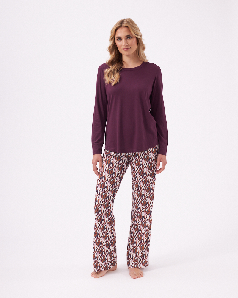 PYJAMA MIT BOOTCUT-HOSE N