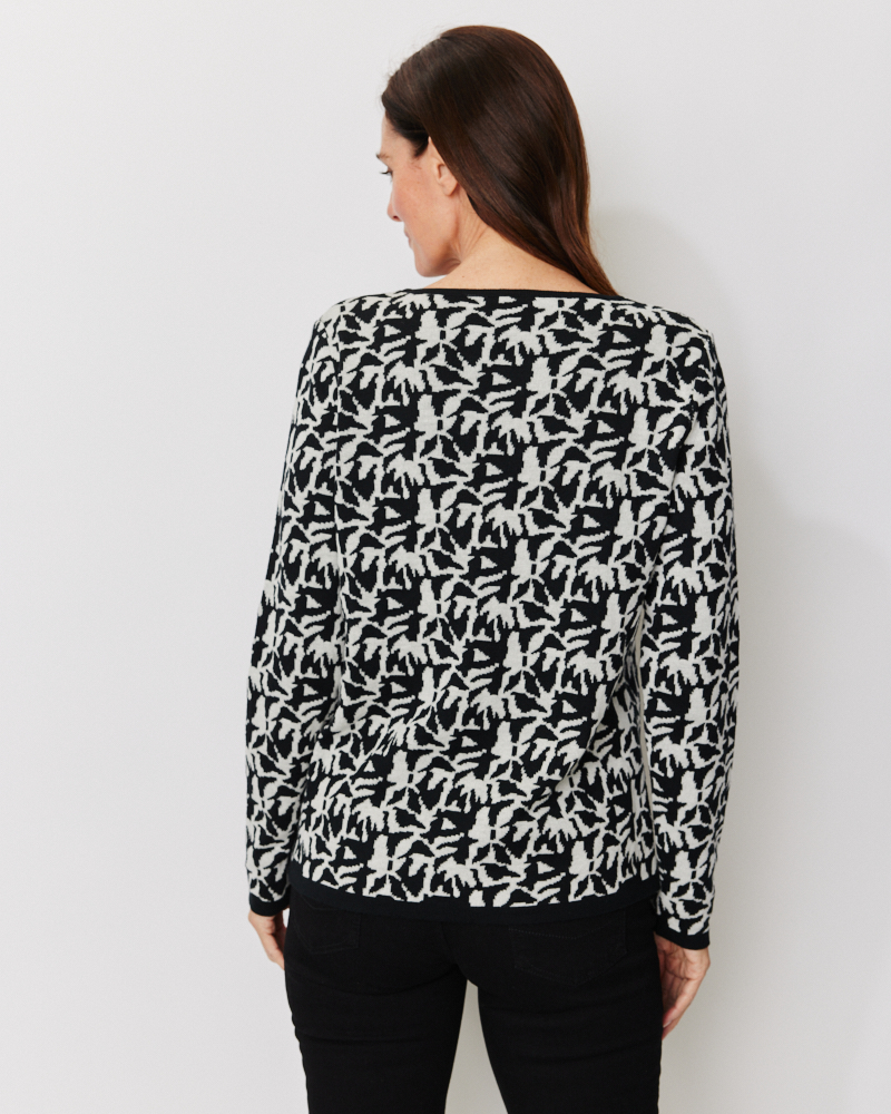 Gemusterter Feinstrickpulli