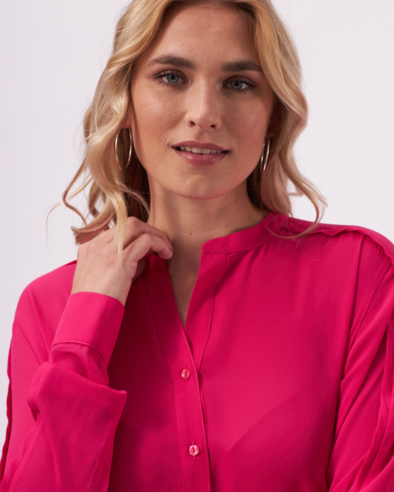 BLUSE MIT STEHKRAGEN