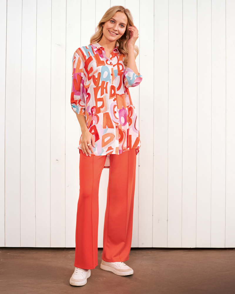 LONGBLUSE AUS VISKOSE