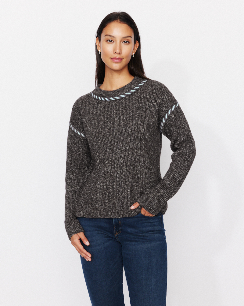 Lockerer Melange-Pulli