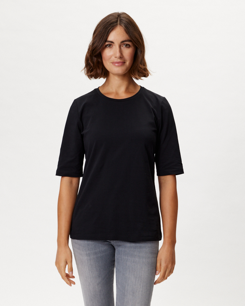 Basic-Shirt mit Rundhals-Ausschnitt