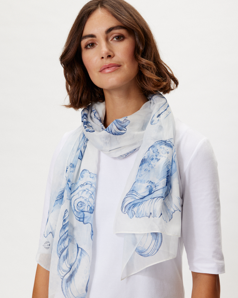 BAUMWOLL-/ SEIDEN-SCHAL VON FRAAS