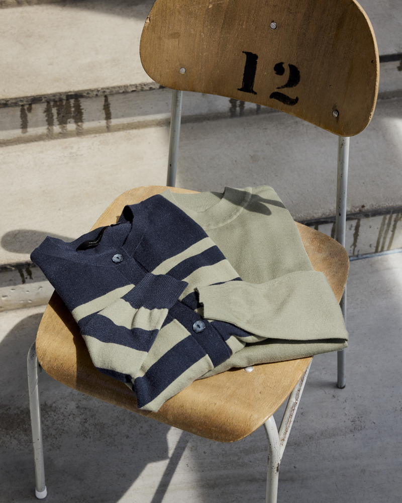 BLOCKSTREIFEN-STRICKJACKE