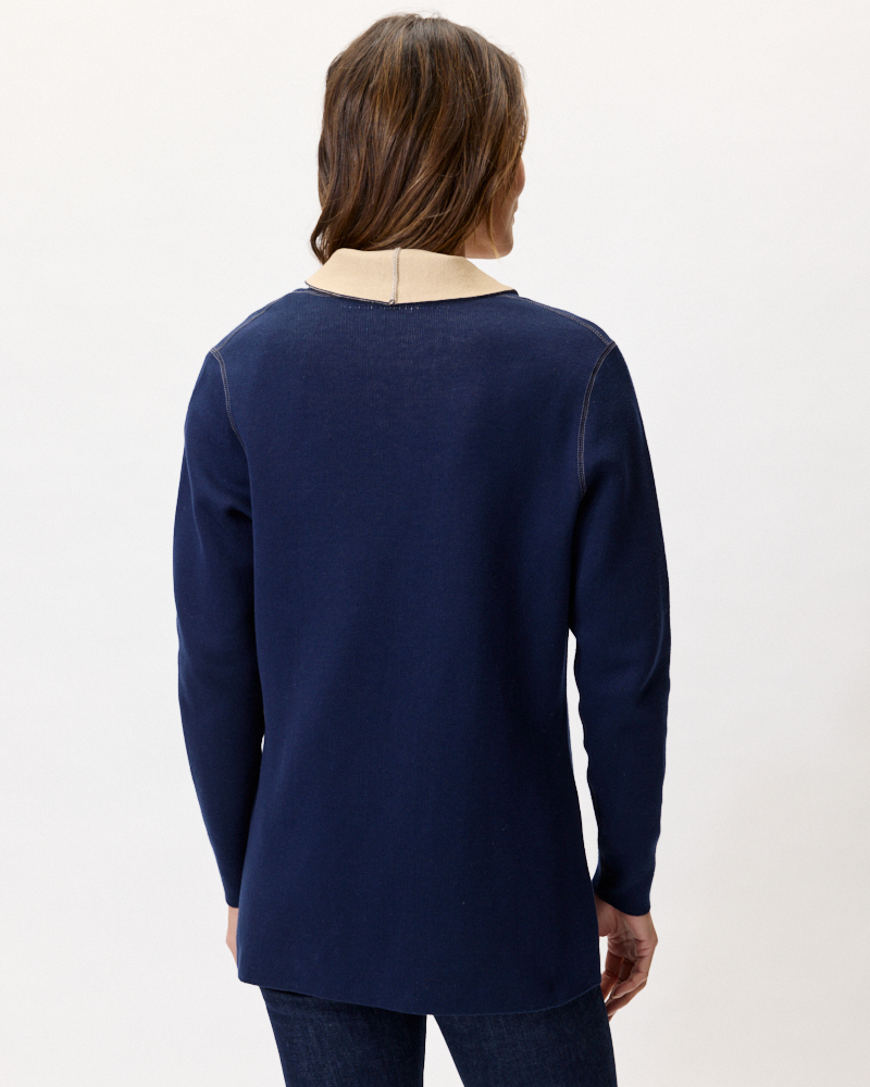 STRICKJACKE MIT SCHALKRAGEN