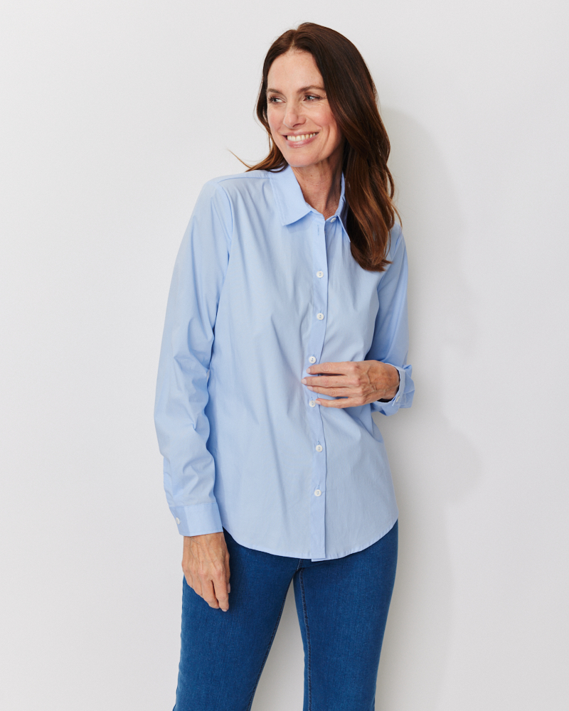 Basic-Bluse aus Baumwolle