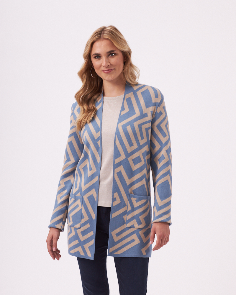 JACQUARD-STRICKJACKE