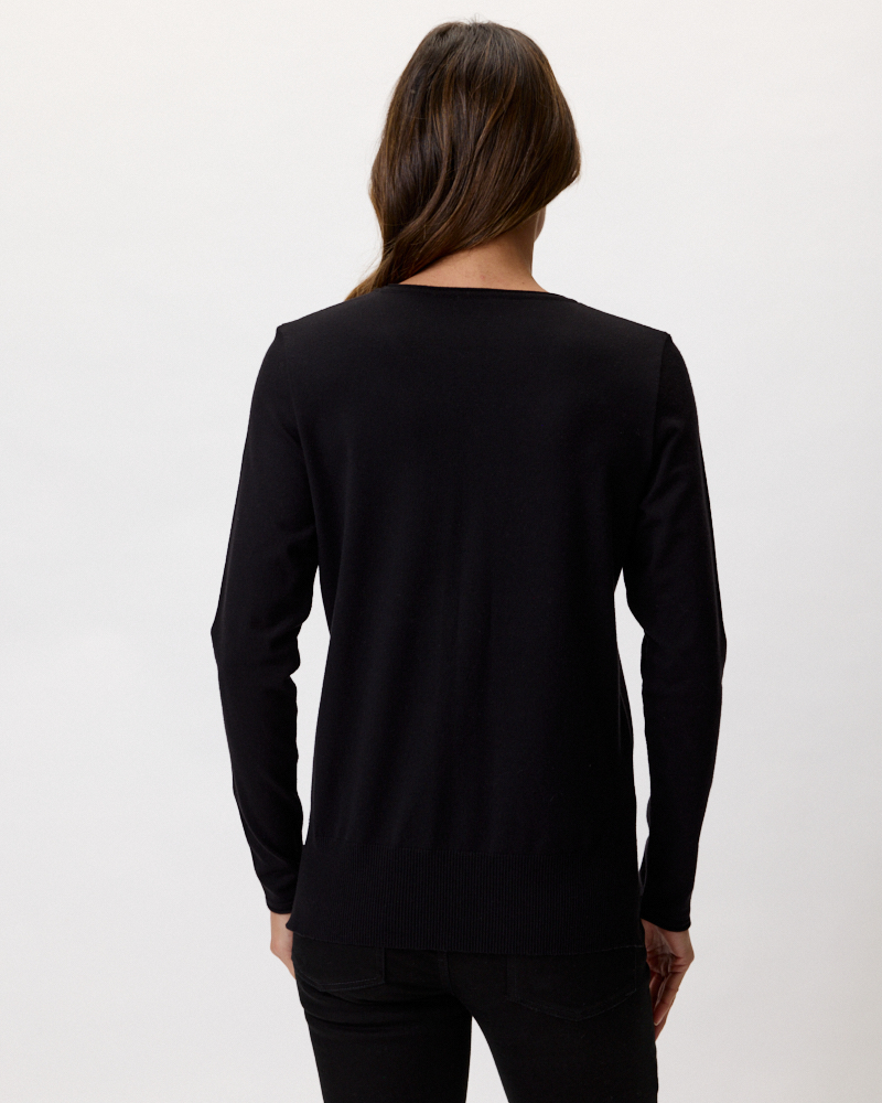 GERADER FEINSTRICK-PULLI