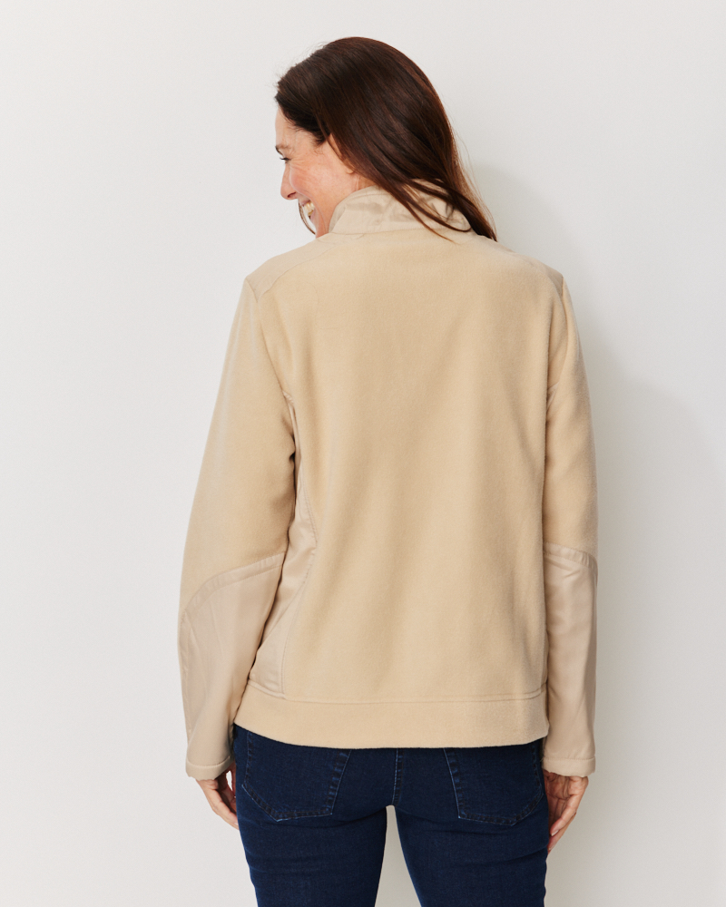Fleecejacke mit Stehkragen