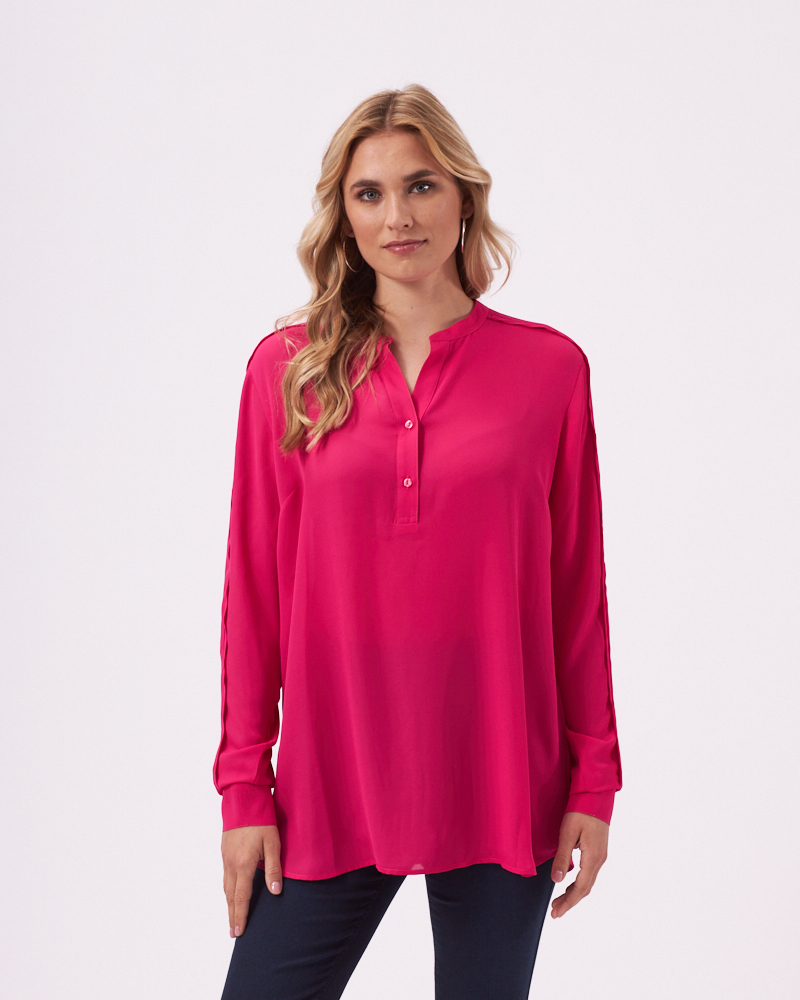 BLUSE MIT STEHKRAGEN