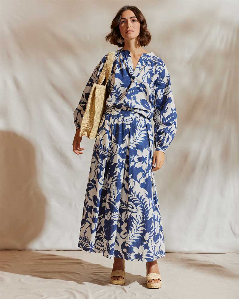 FLORALE TUNIKABLUSE VON BLUEBEERY